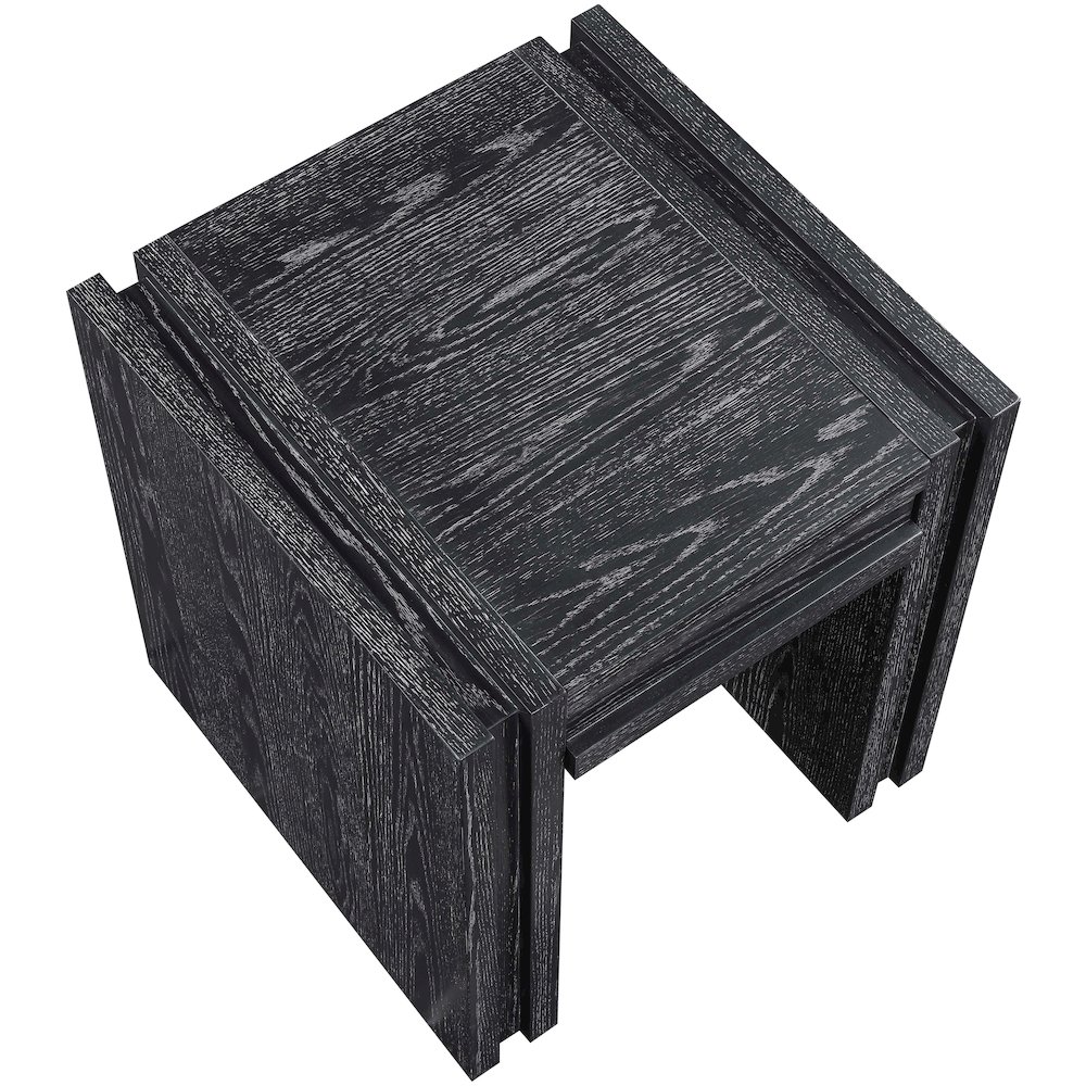 Stanton Black Oak Veneer And Solid Wood End Table. Picture 6
