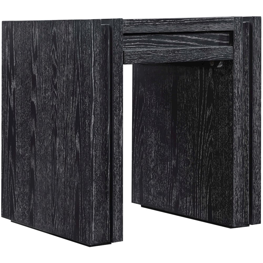 Stanton Black Oak Veneer And Solid Wood End Table. Picture 9