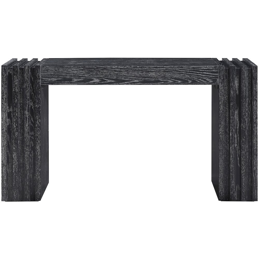 Stanton Black Oak Veneer And Solid Wood Console Table. Picture 2