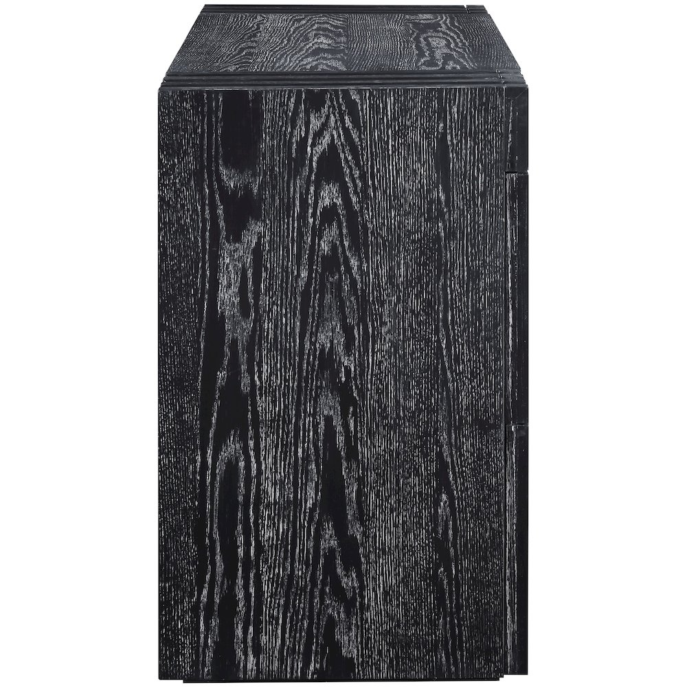 Stanton Black Oak Veneer And Solid Wood Console Table. Picture 8