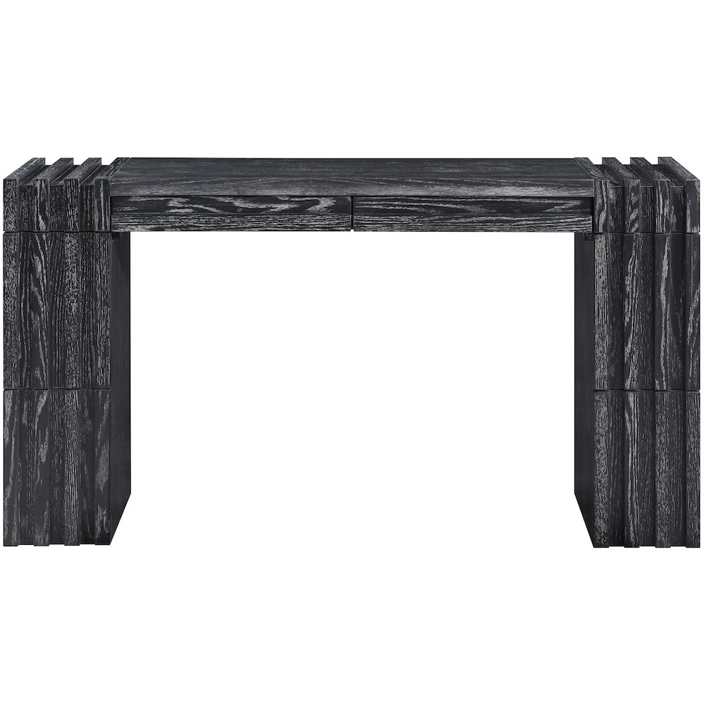 Stanton Black Oak Veneer And Solid Wood Console Table. Picture 3