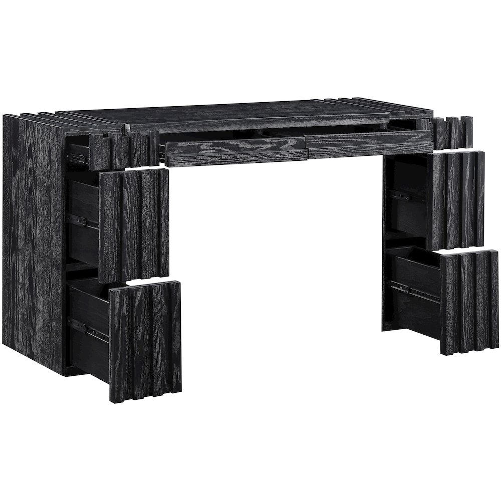 Stanton Black Oak Veneer And Solid Wood Console Table. Picture 4