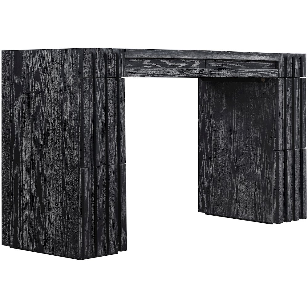 Stanton Black Oak Veneer And Solid Wood Console Table. Picture 9