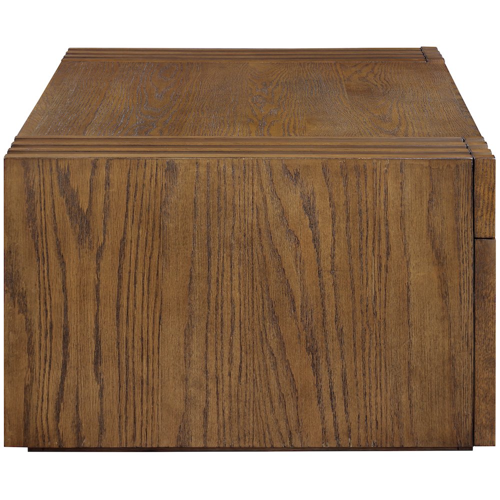 Stanton Brown Oak Veneer And Solid Wood Coffee Table. Picture 8