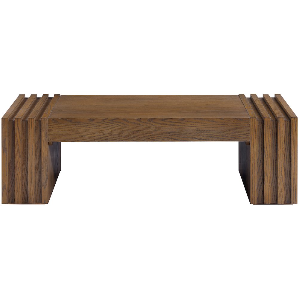 Stanton Brown Oak Veneer And Solid Wood Coffee Table. Picture 3