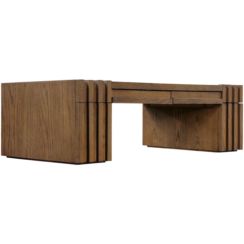 Stanton Brown Oak Veneer And Solid Wood Coffee Table. Picture 9
