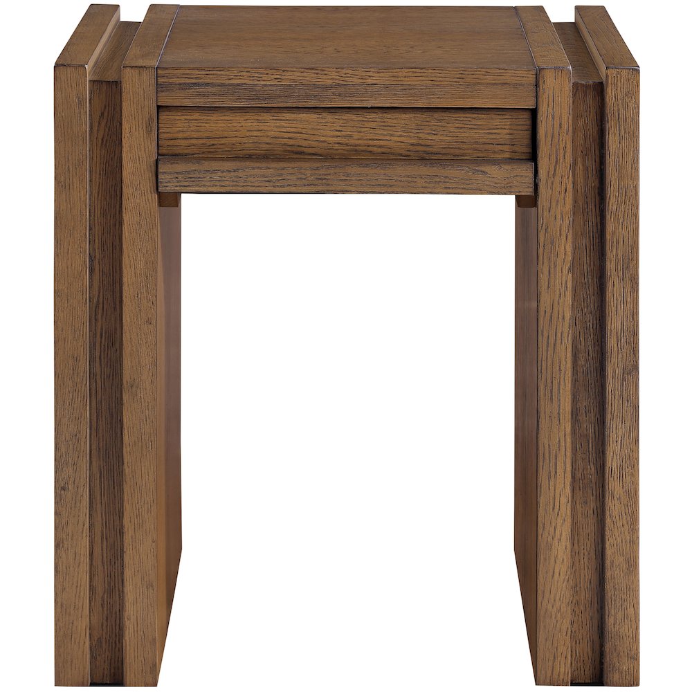 Stanton Brown Oak Veneer And Solid Wood End Table. Picture 2