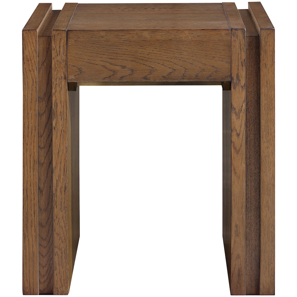 Stanton Brown Oak Veneer And Solid Wood End Table. Picture 3