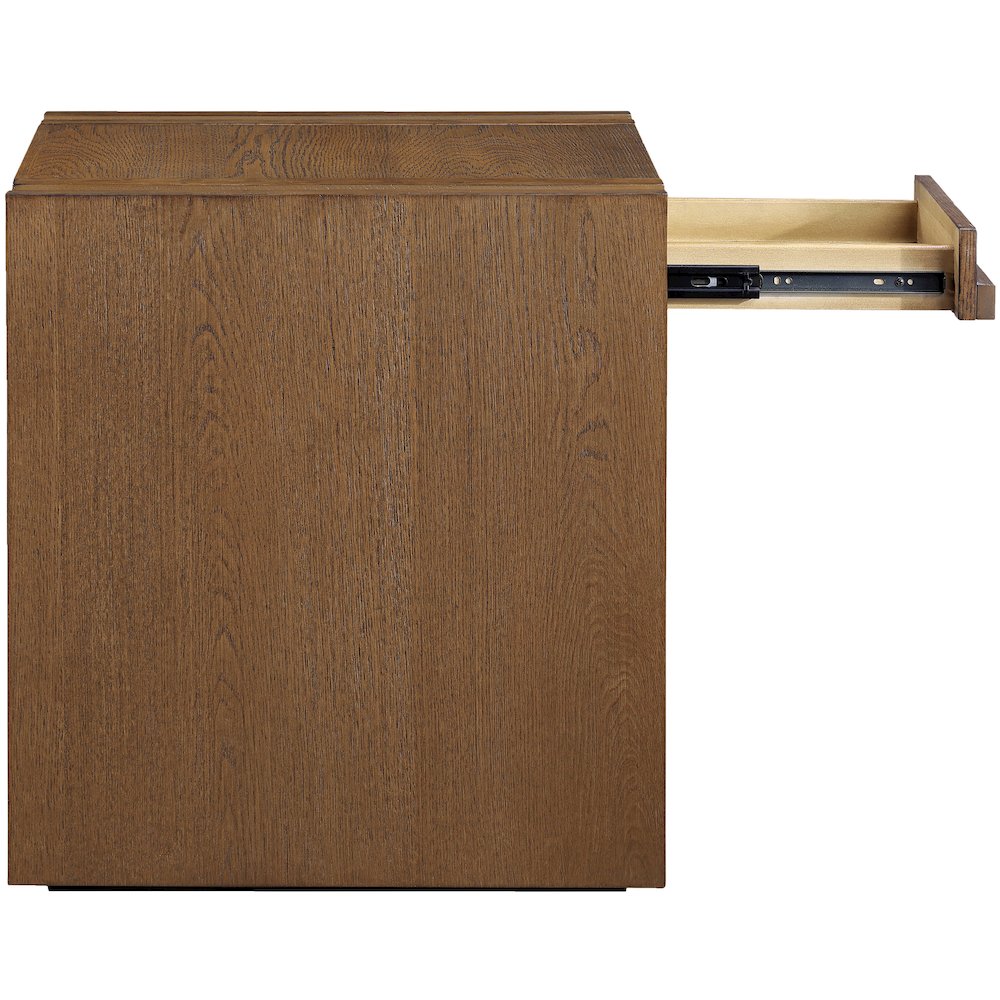 Stanton Brown Oak Veneer And Solid Wood End Table. Picture 5
