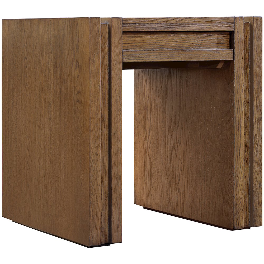Stanton Brown Oak Veneer And Solid Wood End Table. Picture 9