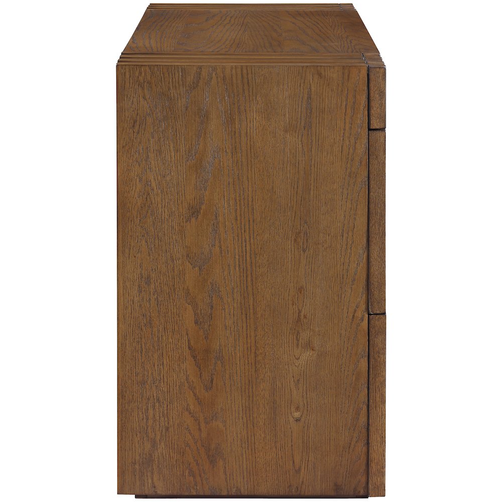 Stanton Brown Oak Veneer And Solid Wood Console Table. Picture 8