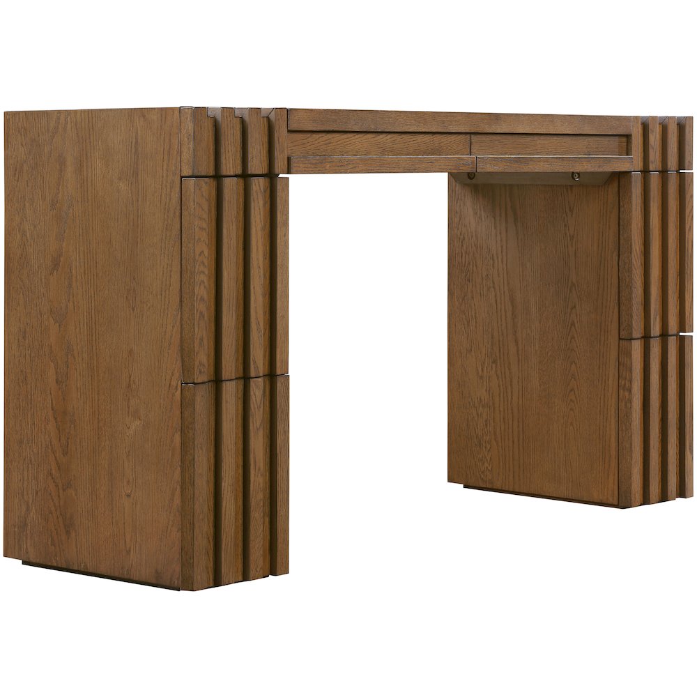 Stanton Brown Oak Veneer And Solid Wood Console Table. Picture 9