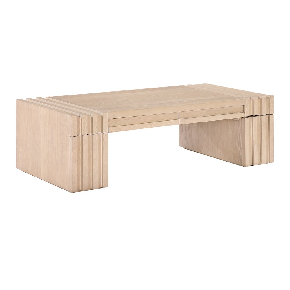 Stanton Natural Oak Veneer And Solid Wood Coffee Table. Picture 1