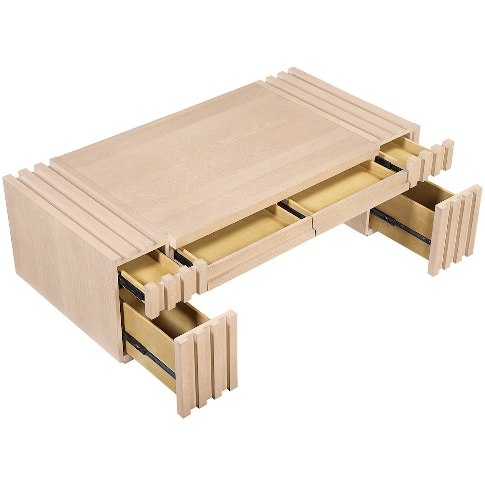 Stanton Natural Oak Veneer And Solid Wood Coffee Table. Picture 10