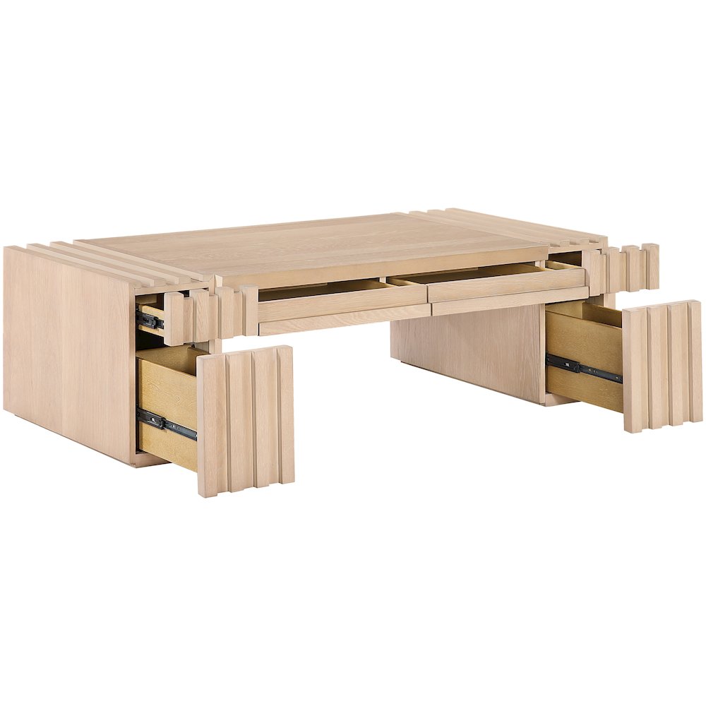 Stanton Natural Oak Veneer And Solid Wood Coffee Table. Picture 4