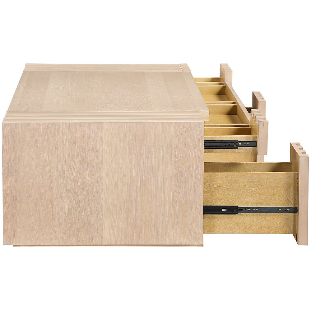 Stanton Natural Oak Veneer And Solid Wood Coffee Table. Picture 5