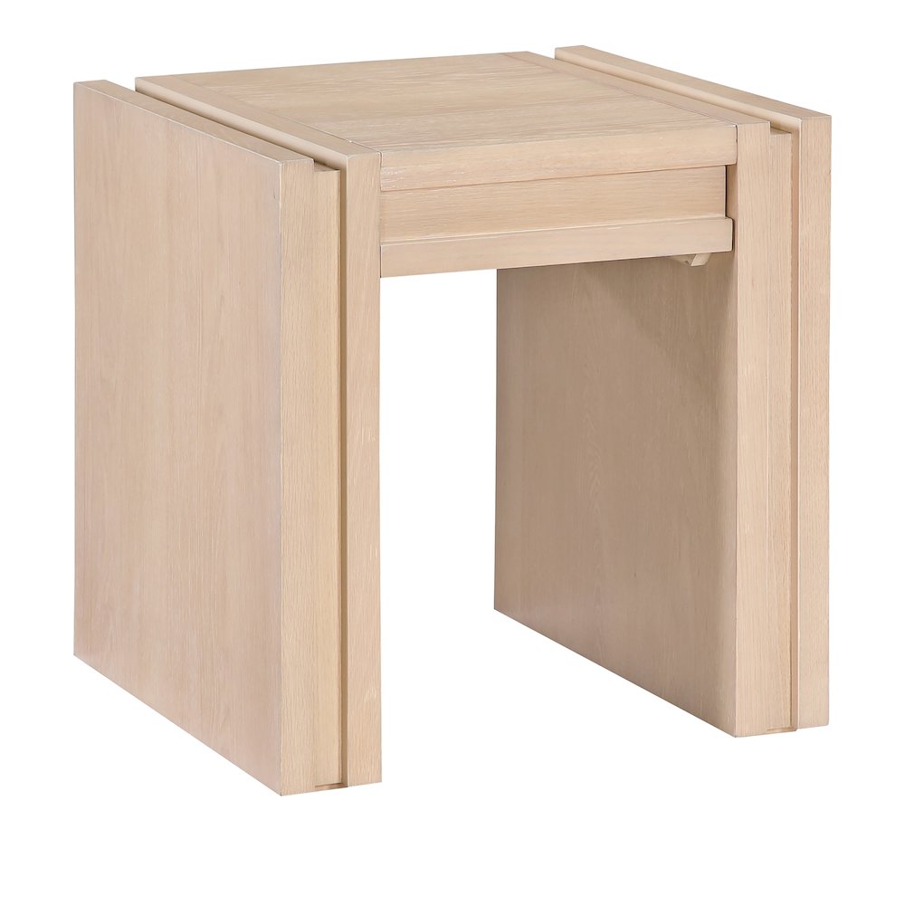 Stanton Natural Oak Veneer And Solid Wood End Table. Picture 1