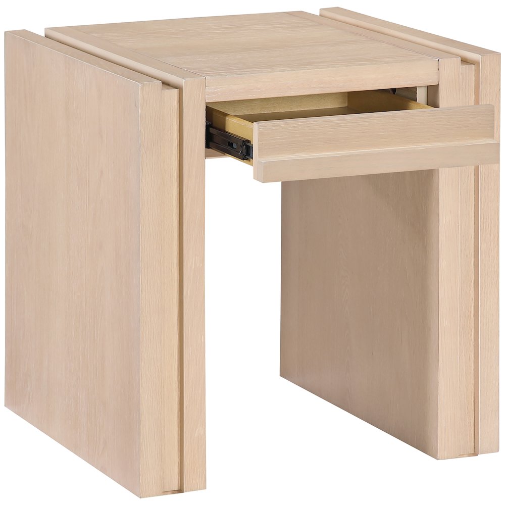 Stanton Natural Oak Veneer And Solid Wood End Table. Picture 4