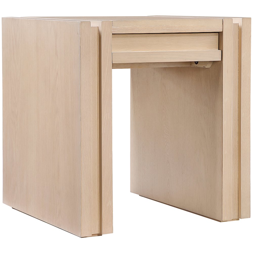 Stanton Natural Oak Veneer And Solid Wood End Table. Picture 9