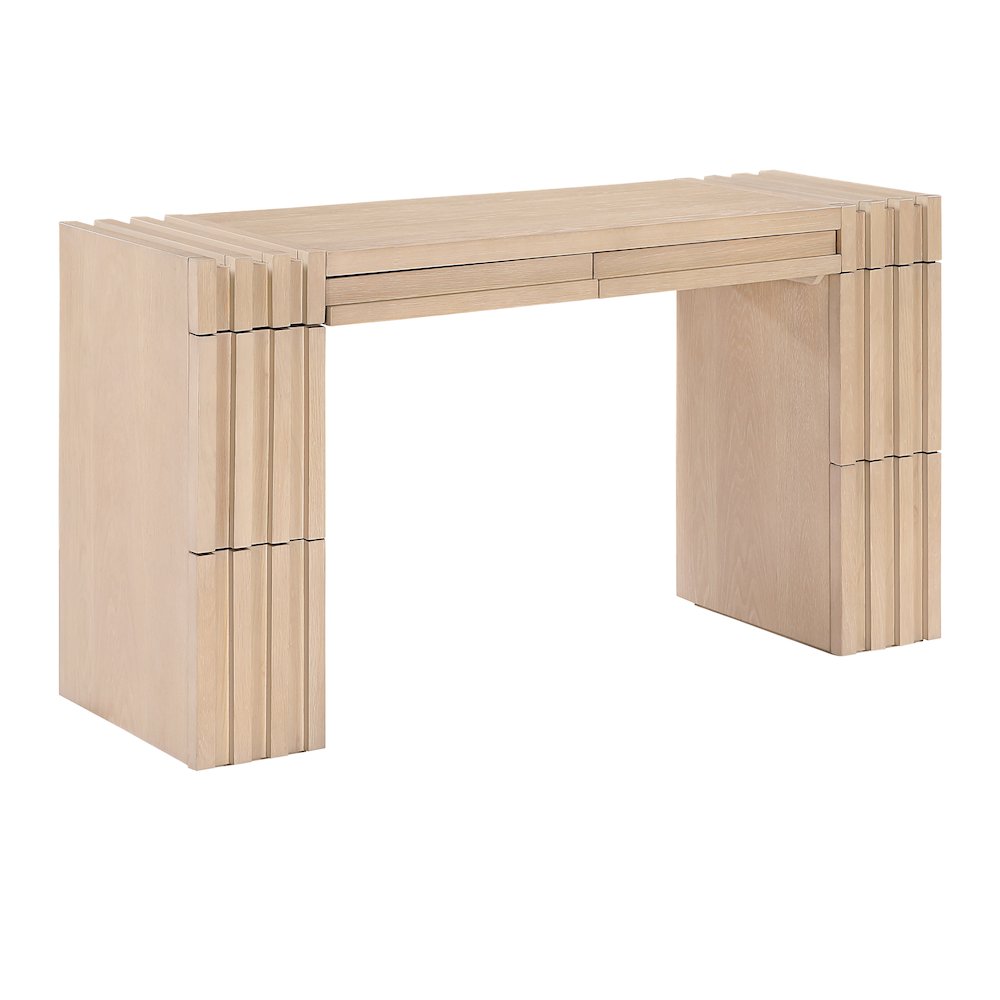 Stanton Natural Oak Veneer And Solid Wood Console Table. Picture 1