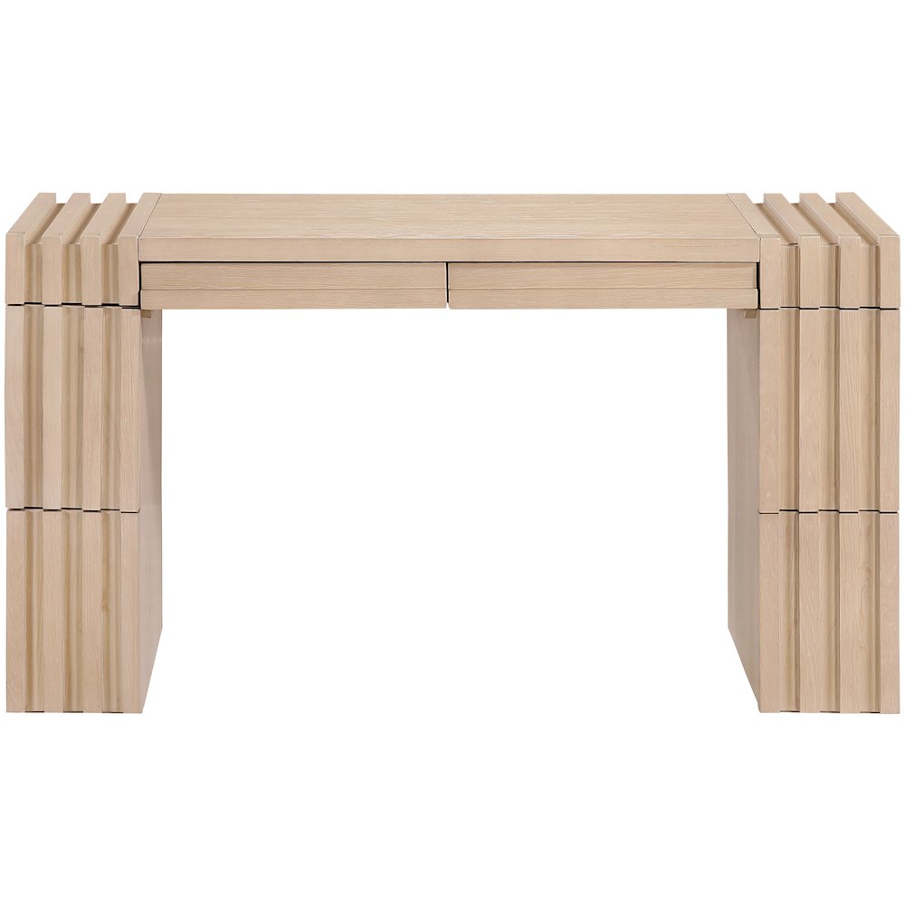 Stanton Natural Oak Veneer And Solid Wood Console Table. Picture 2