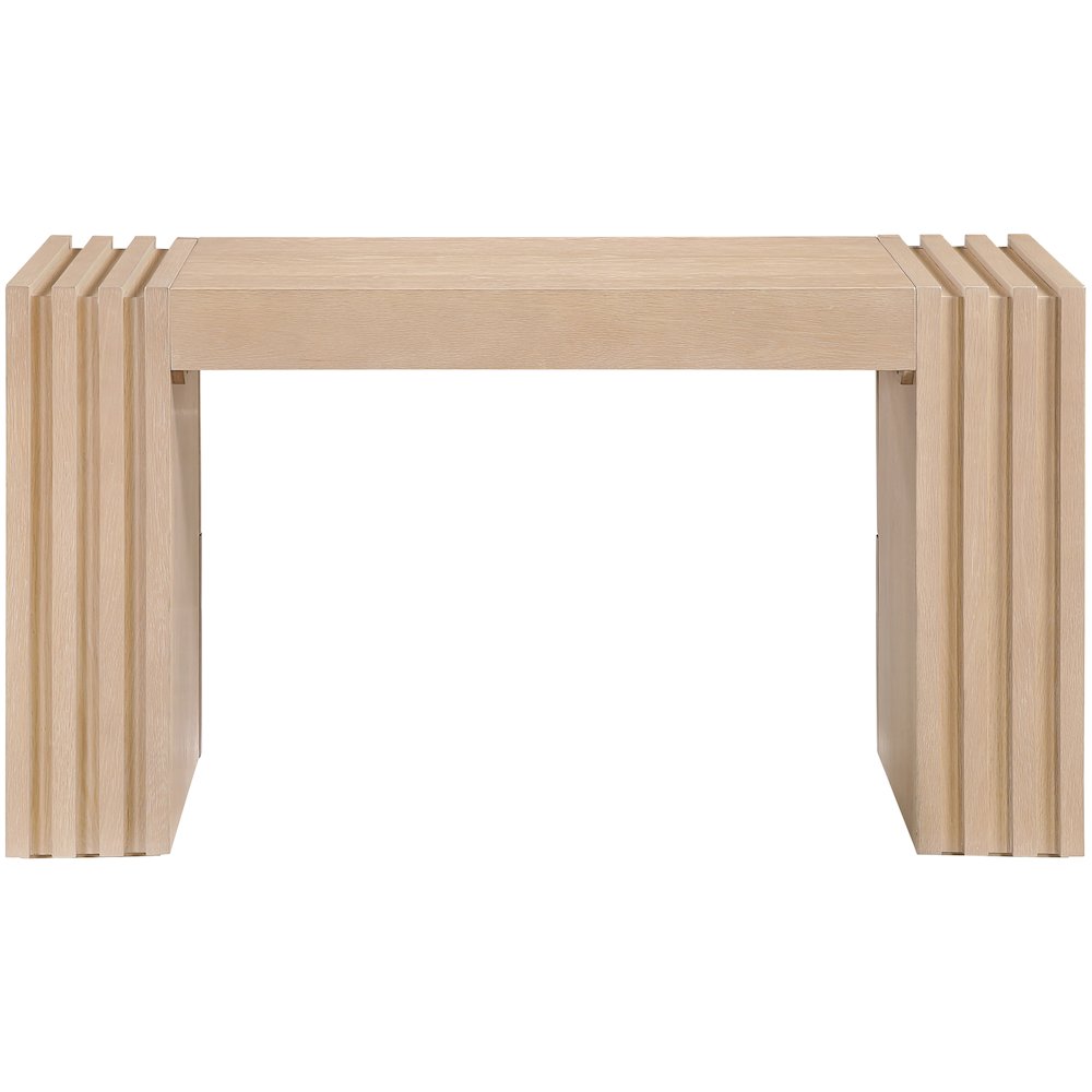 Stanton Natural Oak Veneer And Solid Wood Console Table. Picture 3