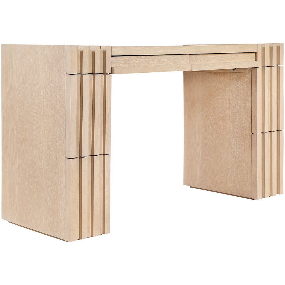 Stanton Natural Oak Veneer And Solid Wood Console Table. Picture 9