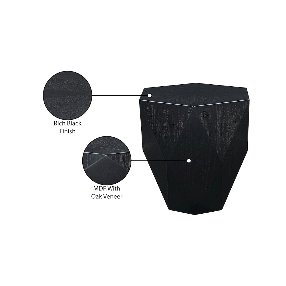 Diamante Black End Table. Picture 8