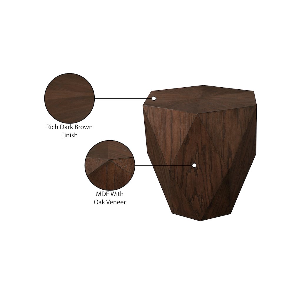 Diamante Brown End Table. Picture 8