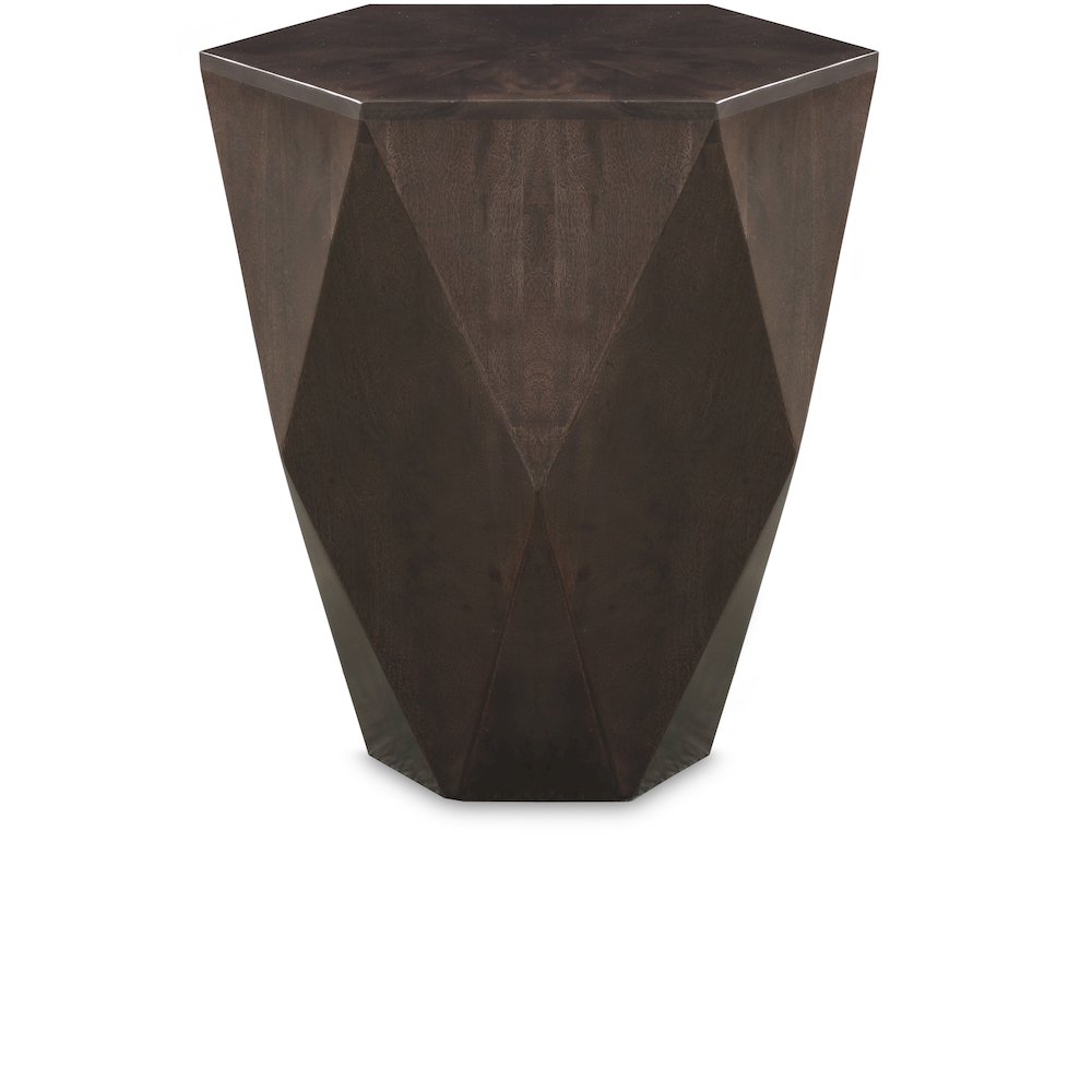 Diamante Brown End Table. Picture 1