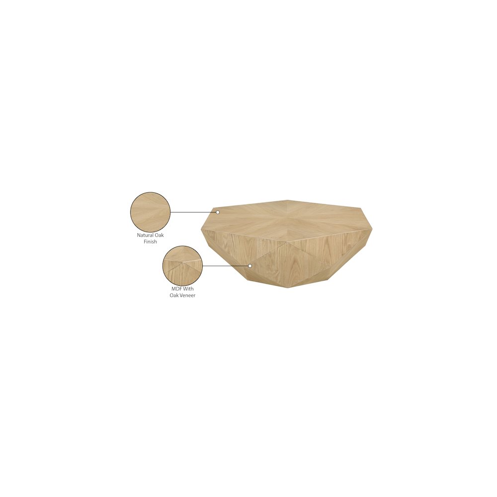Diamante Oak Coffee Table. Picture 9