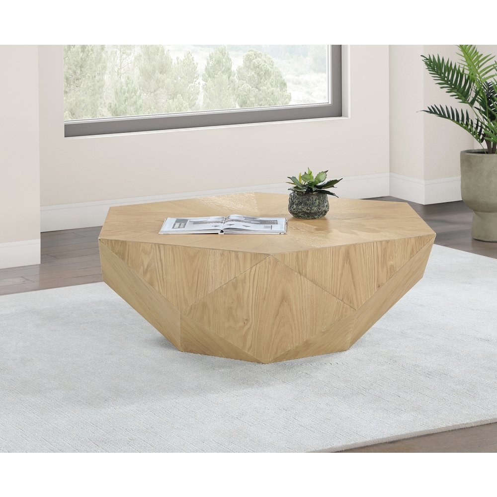 Diamante Oak Coffee Table. Picture 2