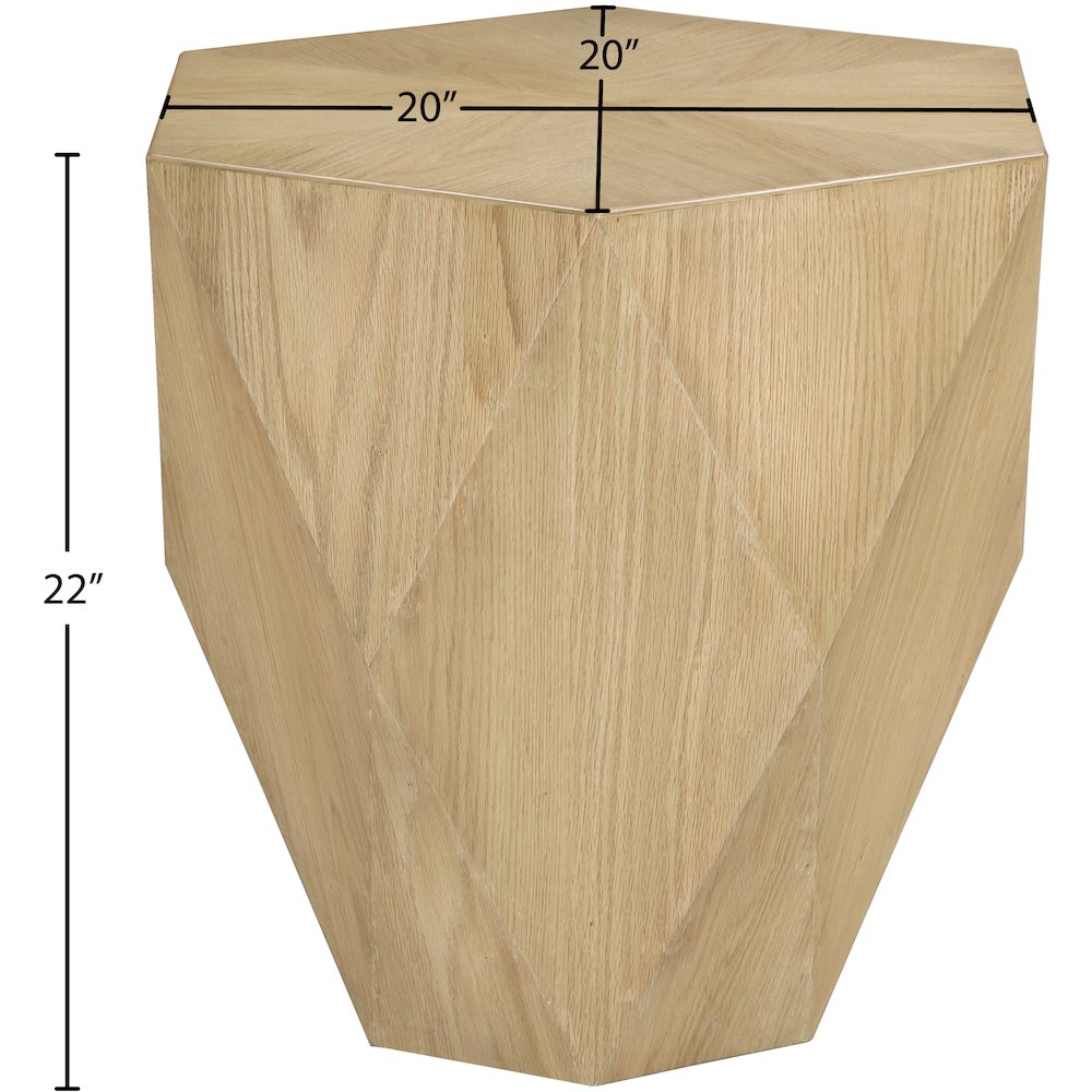 Diamante Oak End Table. Picture 8