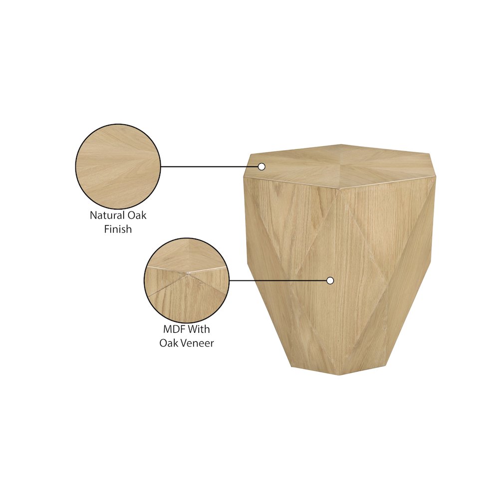 Diamante Oak End Table. Picture 9
