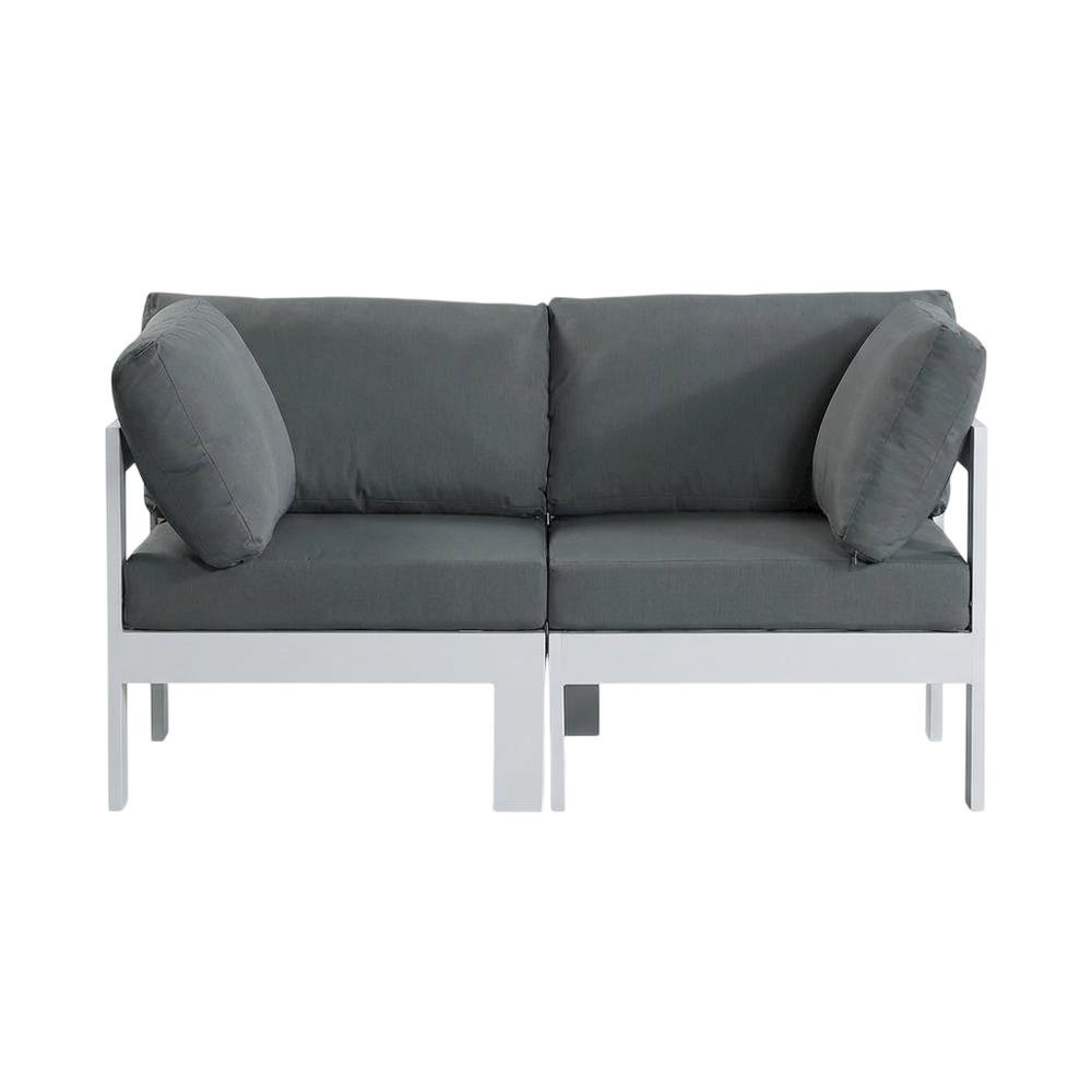 Gray Fabric Outdoor Modular Sofa With Contemporary Style For Patio Lounge. Picture 4