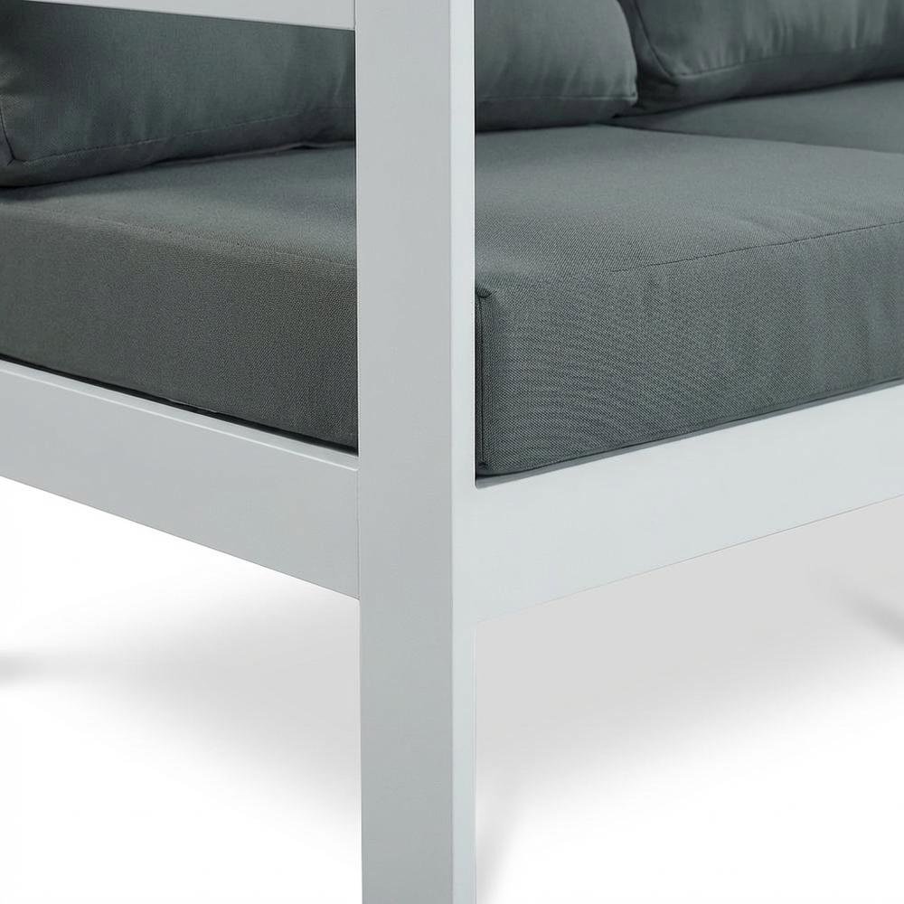 Gray Fabric Outdoor Modular Sofa With Contemporary Style For Patio Lounge. Picture 6