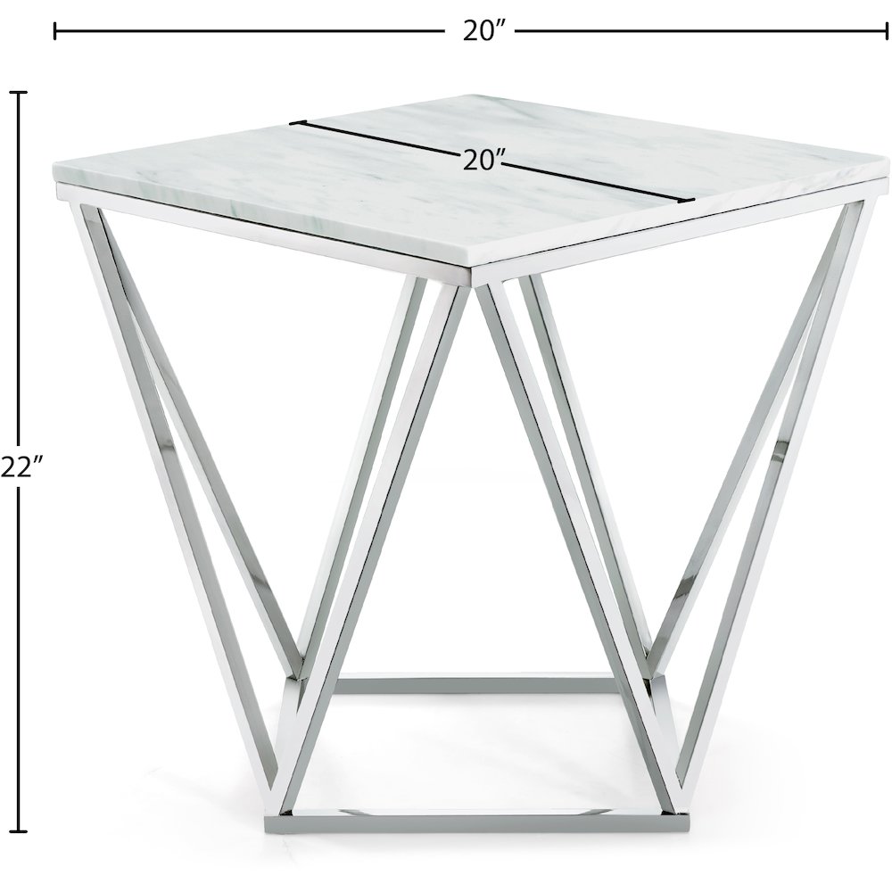 Skyler Chrome End Table. Picture 3