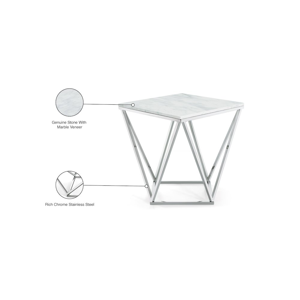 Skyler Chrome End Table. Picture 4