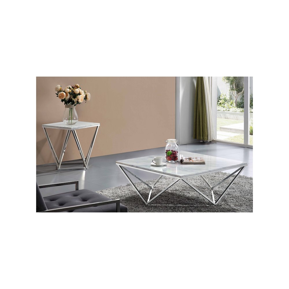 Skyler Chrome End Table. Picture 2