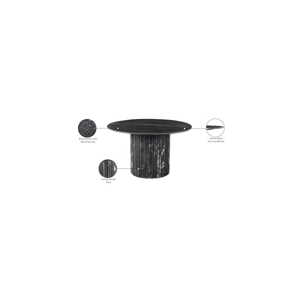 Genoa Black Dining Table. Picture 10