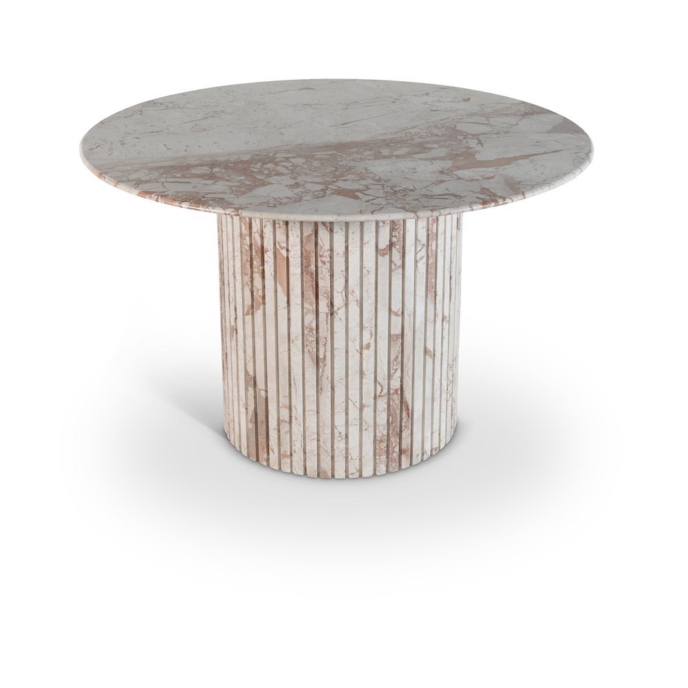 Genoa 48" Cream Marble Dining Table. Picture 1