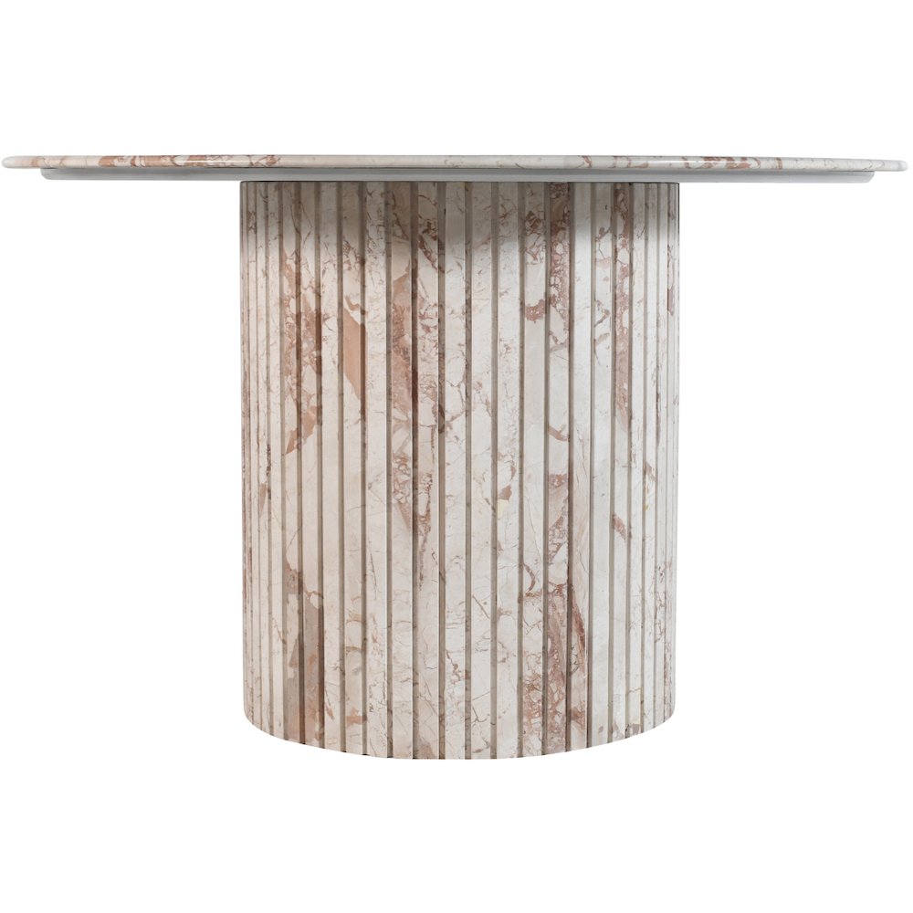 Genoa 48" Cream Marble Dining Table. Picture 2