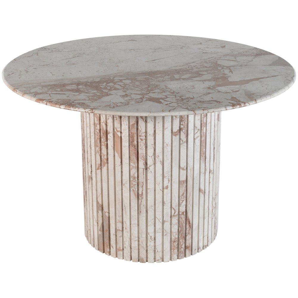 Genoa 48" Cream Marble Dining Table. Picture 8