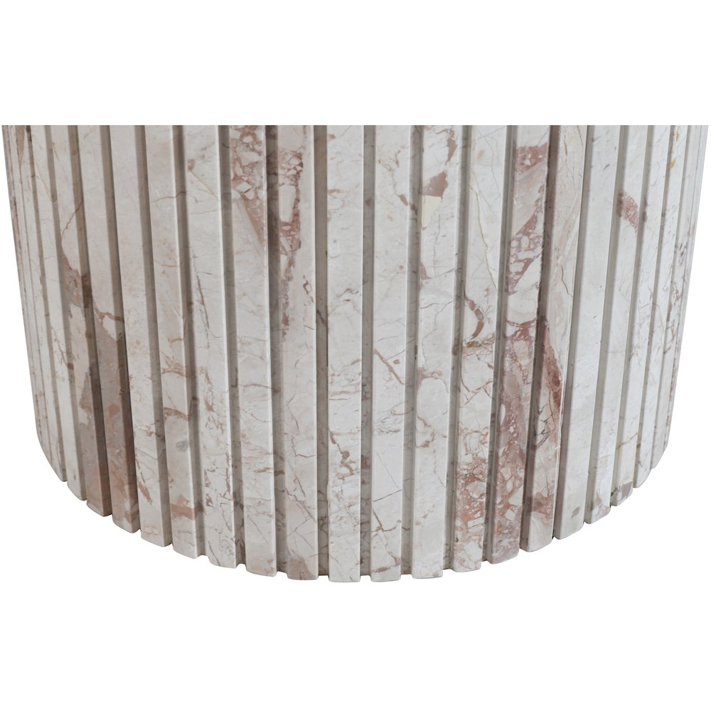 Genoa 48" Cream Marble Dining Table. Picture 4