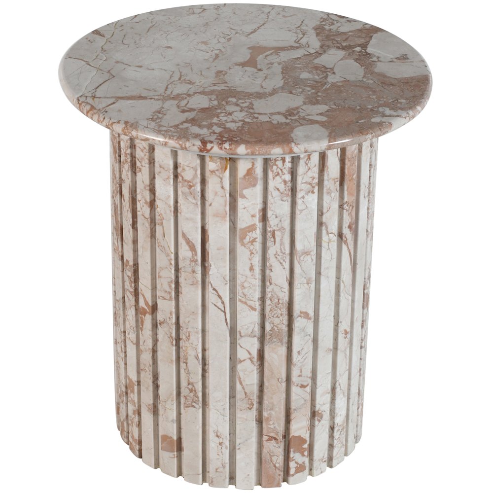 Genoa Cream Marble End Table. Picture 8