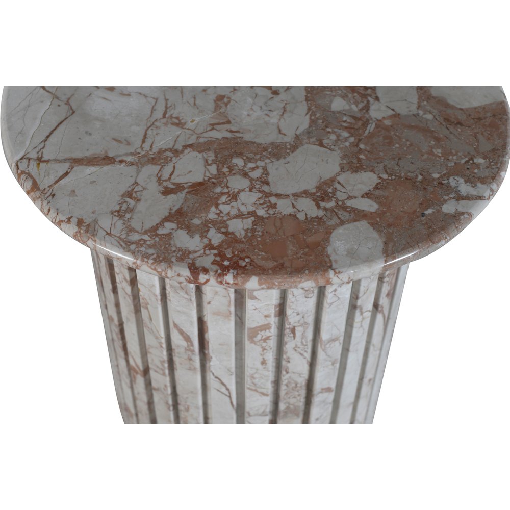 Genoa Cream Marble End Table. Picture 5