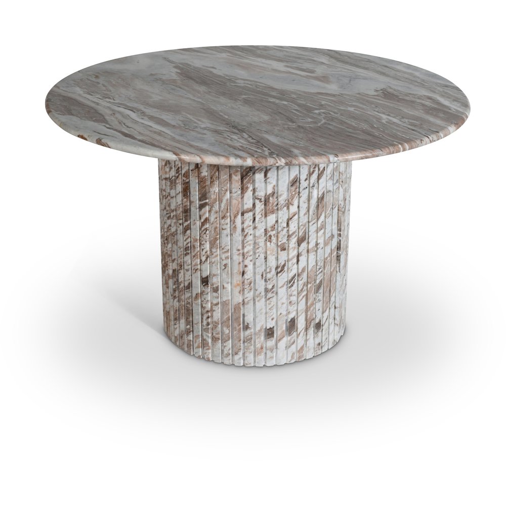Genoa 48" Brown Marble Dining Table. Picture 1