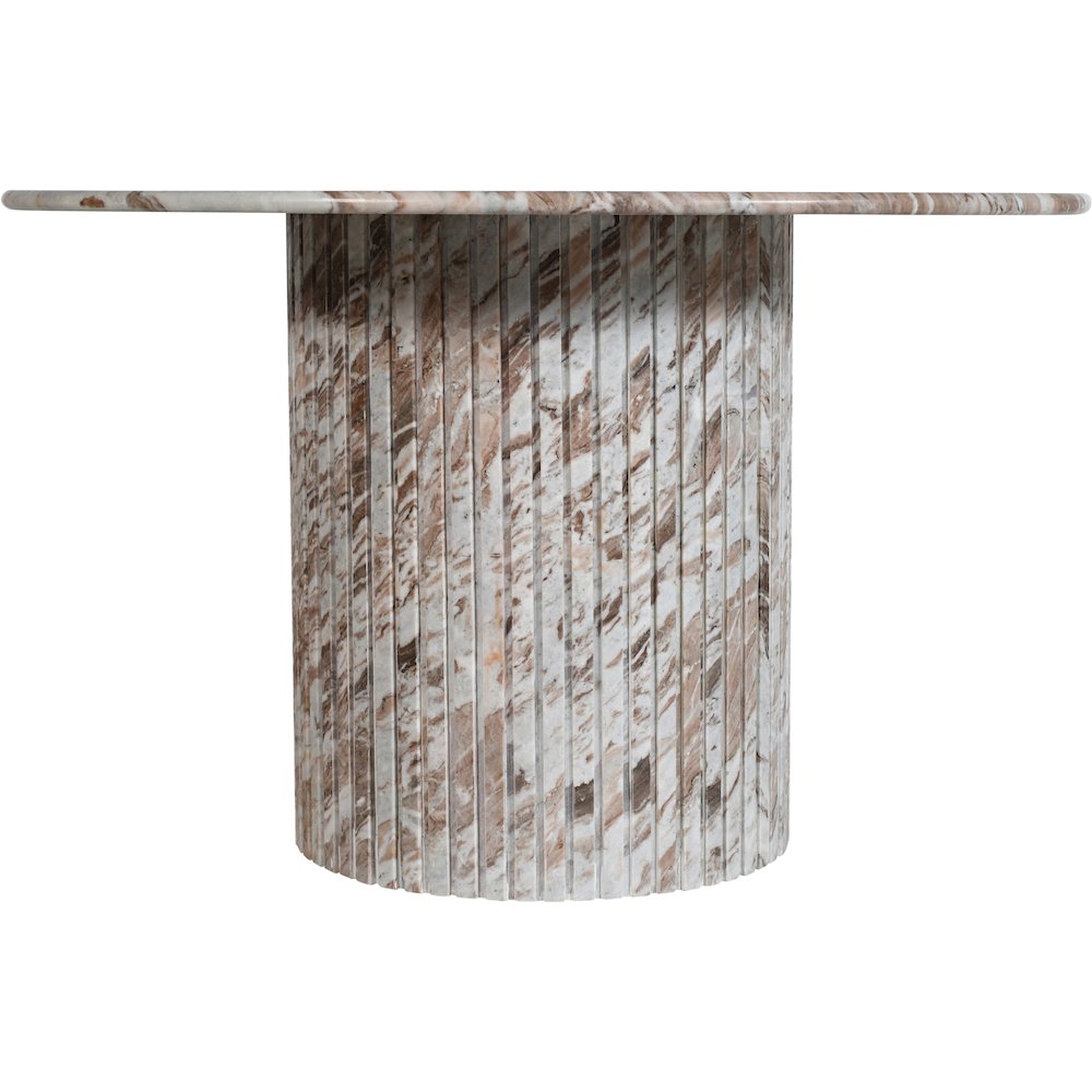 Genoa 48" Brown Marble Dining Table. Picture 2