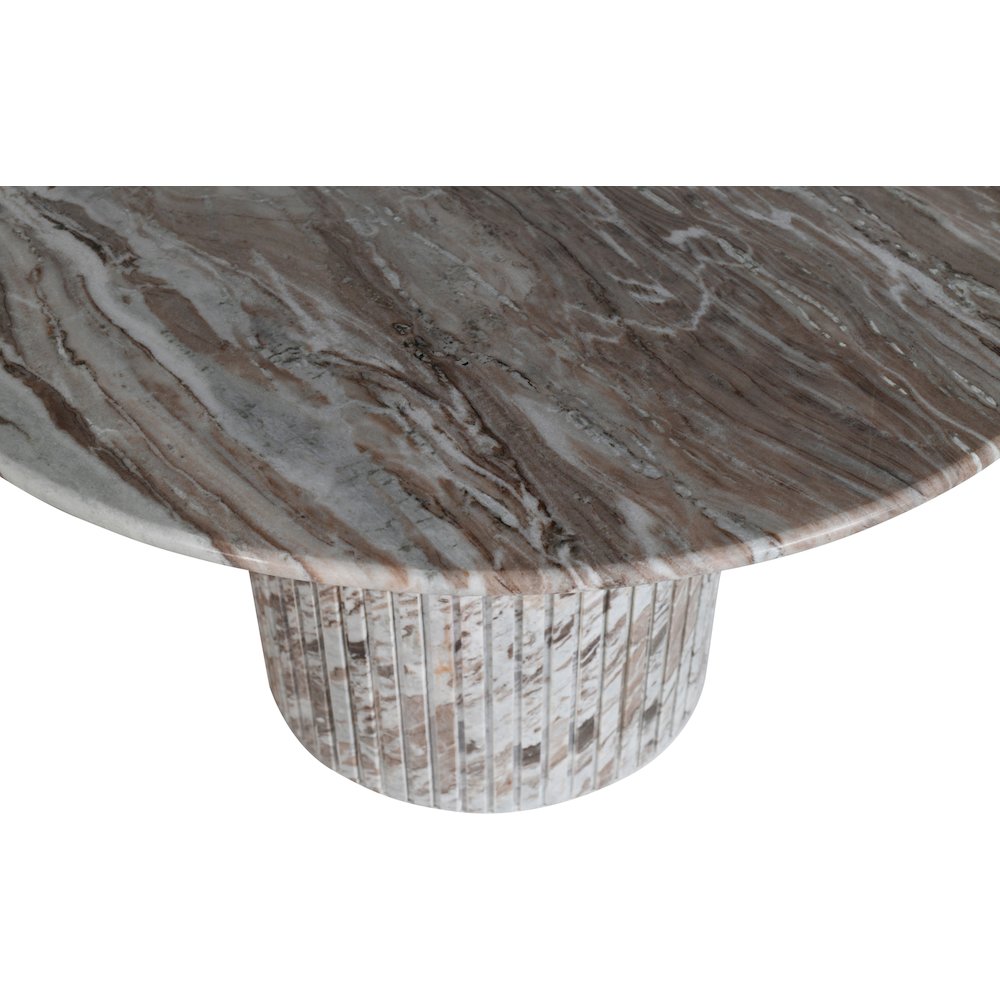Genoa 48" Brown Marble Dining Table. Picture 3