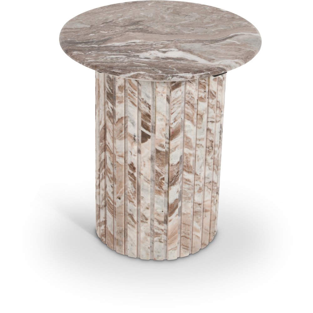 Genoa Brown Marble End Table. Picture 1